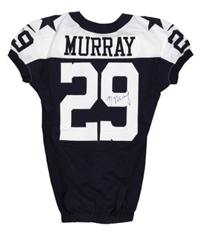 DeMarco Murray Game Worn and Signed Blue Cowboys Jersey(Cowboys loa)